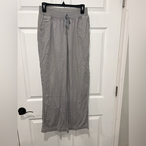 Kiss & Cry Pants - Kiss & Cry Linen Blend‎ Gray Pants With Pockets Size Large